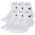 Meias de Fitness Nike Everyday Cushioned Ankle (6 Pares) Infantil Branco