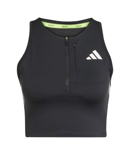 T-shirt de Running adidas Adizero Crop Femme Noir