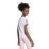 Camiseta adidas Jg 3 Bandas Menina Branco/Rosa