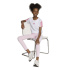 T-shirt adidas Jg 3 Bandes Fille Blanc/Rose