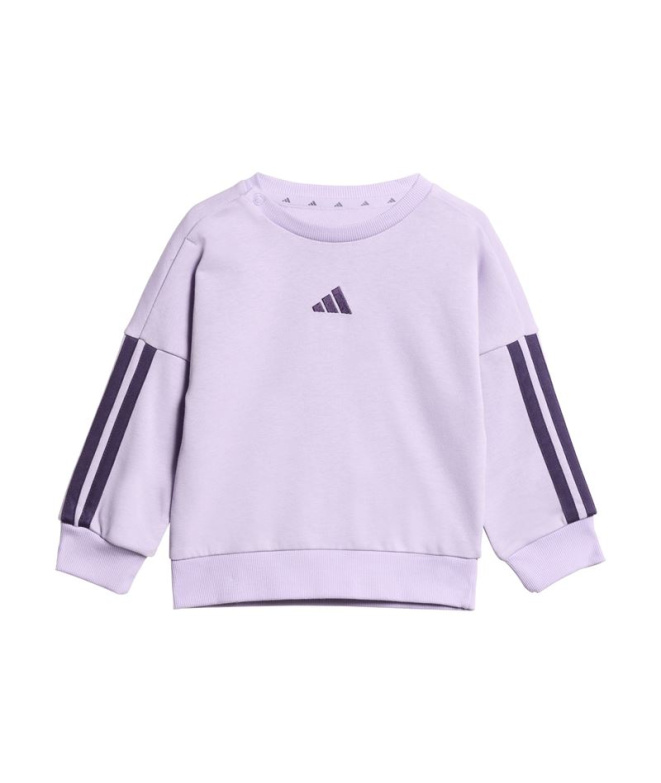 Conjunto adidas 3Bandas Ft Jog 240 Bebês Roxo