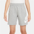 Calça Nike Sportswear Club Fleece French Terry Shorts Infantil Cinza