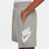 Calça Nike Sportswear Club Fleece French Terry Shorts Infantil Cinza