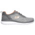 Zapatillas Skechers Bountiful - Quick Pa Mujer Gray Engineered Mesh / Coral Trim