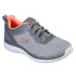 Zapatillas Skechers Bountiful - Quick Pa Mujer Gray Engineered Mesh / Coral Trim