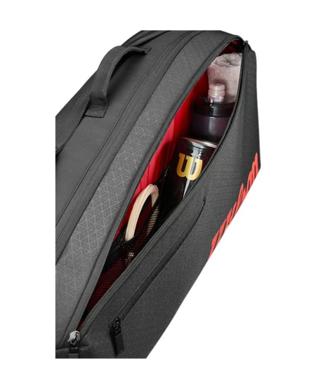 Raquetero de Tenis Wilson Clash V3 3Pk Negro/rojo