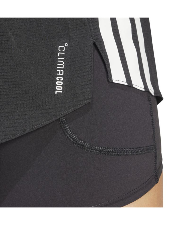 Calça de Running adidas Adizero 2I1 Mulher Preto