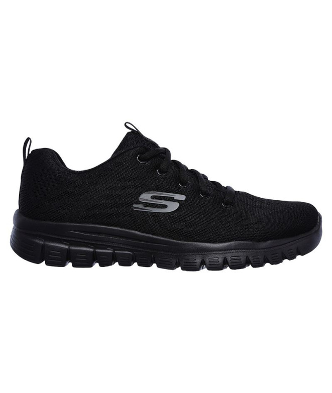 Sapatilhas Skechers Graceful-Get Connect Mulher Malha preta / Guarnição