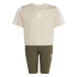 Ensemble de Fitness adidas Jg Tr-Es 3Stripes Set Fille Licr/Blanc