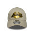 Gorra New Era 9FORTY Metalizada NBA de Los Ángeles Lakers Hombre Beige claro