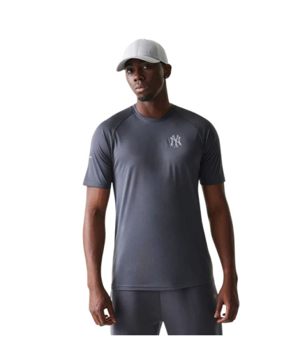 Camiseta New Era MLB New York Yankees Homem Cinza Escuro