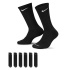 Calcetines de Fitness Nike Everyday Plus Cushioned Crew (6 Pairs) Hombre Negro/Gris