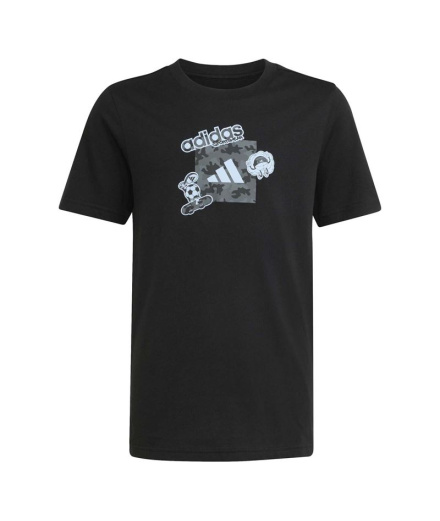 Camiseta adidas Camo Train Infantil Negro