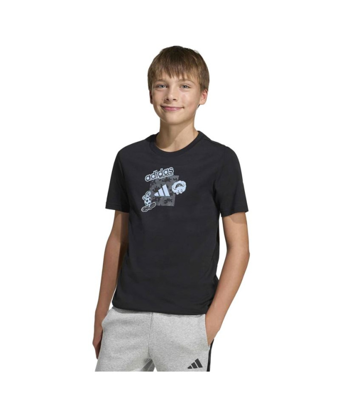 Camiseta adidas Camo Train Infantil Negro
