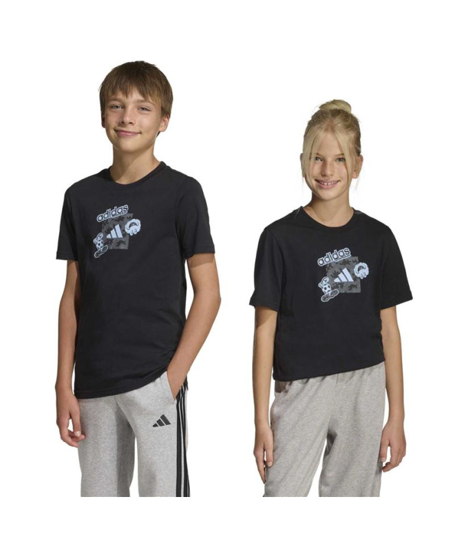 Camiseta adidas Camo Train Infantil Negro