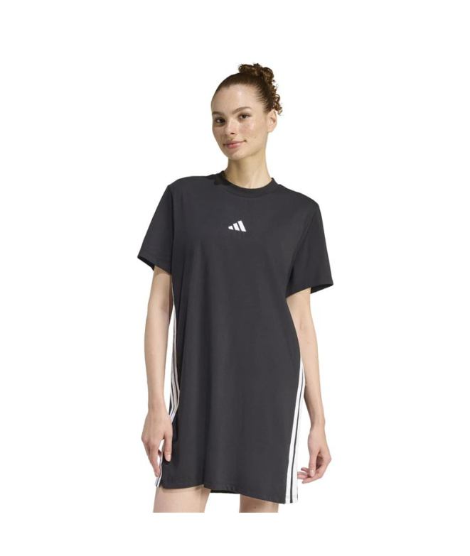 Vestido adidas 3 Bandas Dre Mulher Preto/Branco