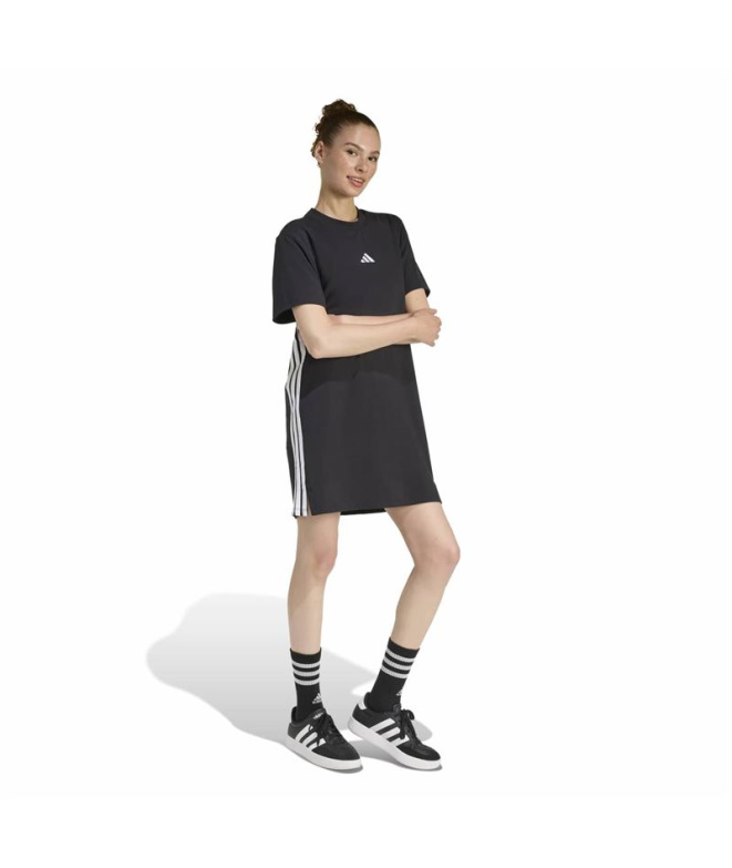 Robe adidas 3 Bandes Dre Femme Noir/Blanc