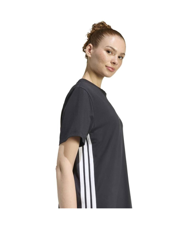 Vestido adidas 3 Bandas Dre Mujer Negro/Blanco