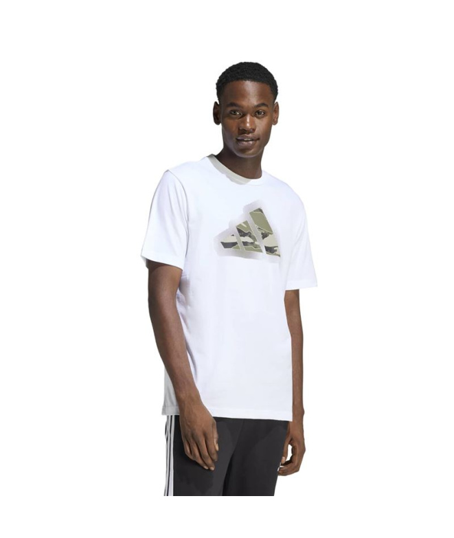 T-shirt adidas Camo Mod L Homme Blanc
