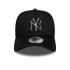 Gorra New Era 9FORTY E-Frame New York Yankees MLB Negro Metálico