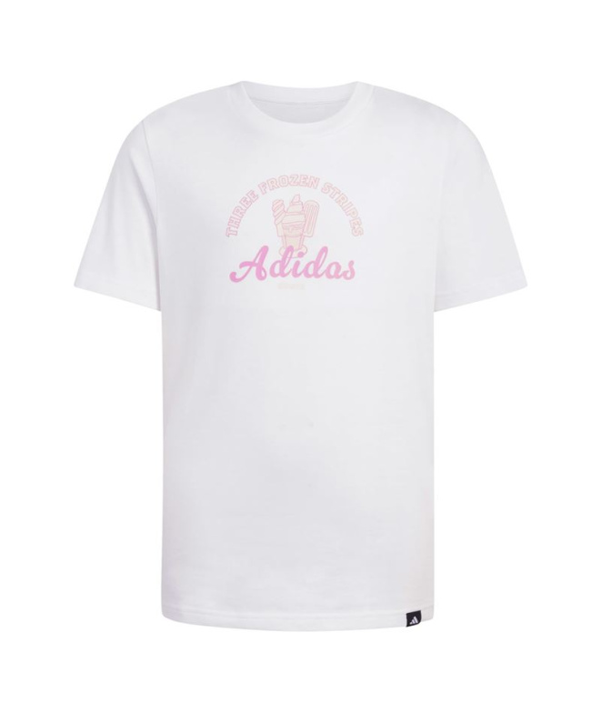 Camiseta adidas Food 2 Infantil Branco