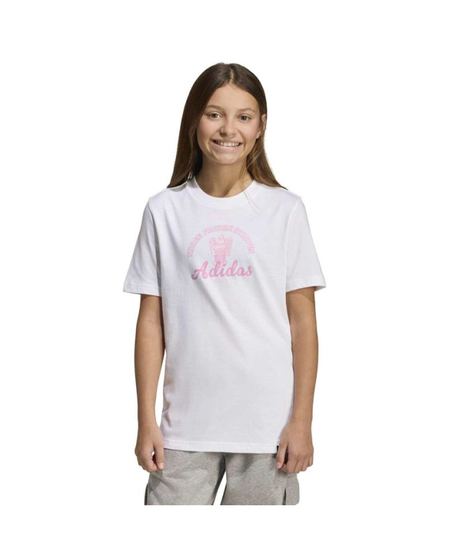 Camiseta adidas Food 2 Infantil Branco
