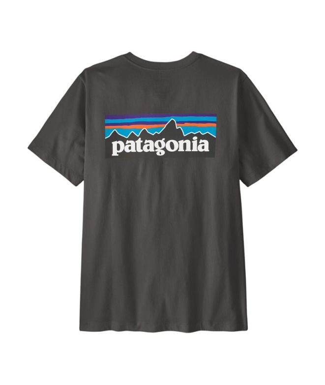 T-shirt Patagonia M'S P-6 Logo Ink Homme Noir