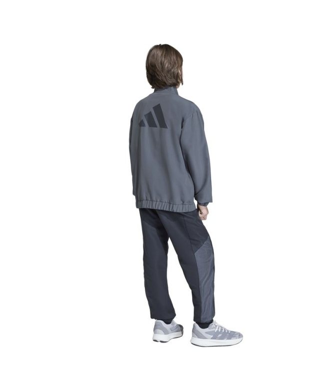Chandal adidas Cb Wv Ts Infantil Gris/Negro/Blanco