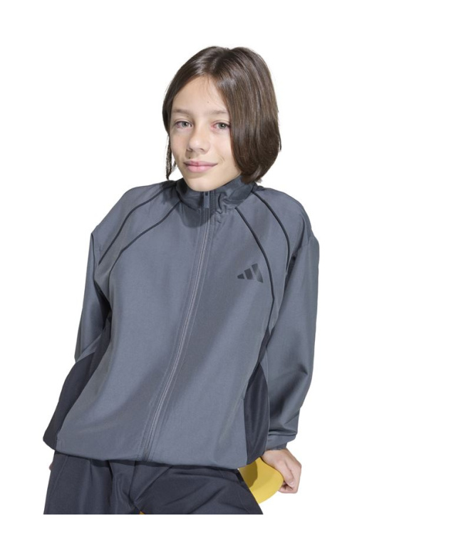 Chandal adidas Cb Wv Ts Enfant Gris/Noir/Blanc