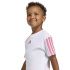 Conjunto adidas Lk 3 Bandas T-Set 160 Infantil Branco/Fusros