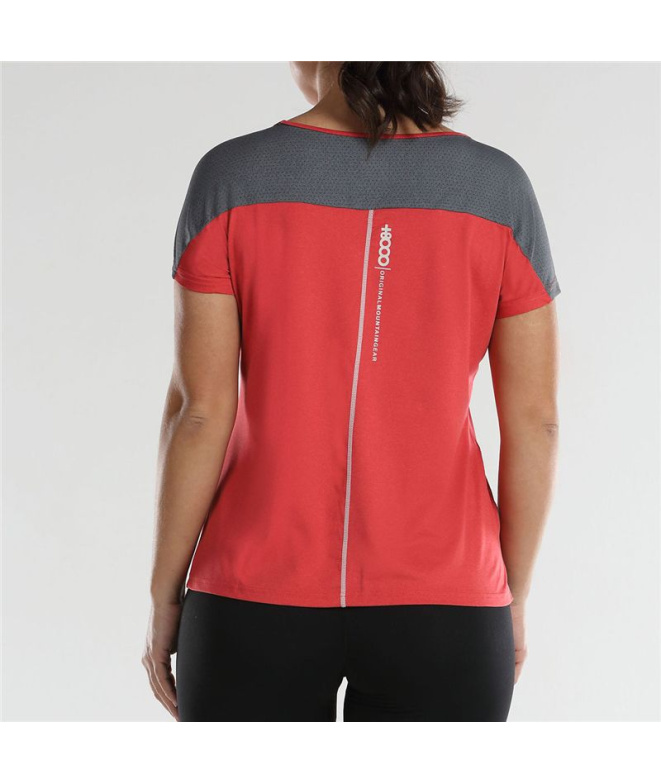 Camiseta de Montaña +8000 Novar Cereza Mujer