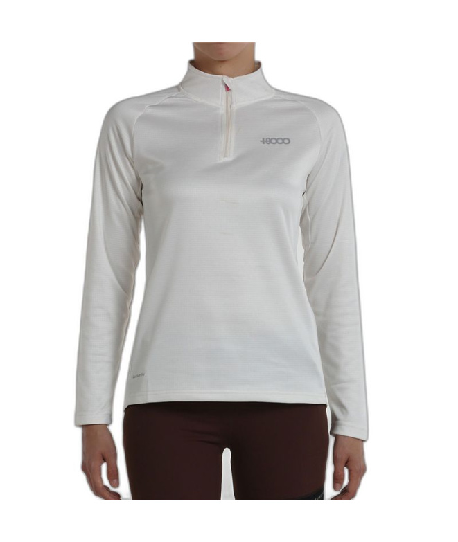 Camiseta de Montaña +8000 Pagoeta Marfil Mujer