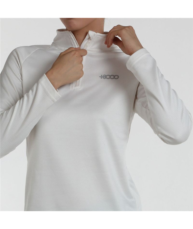 Camiseta de Montaña +8000 Pagoeta Marfil Mujer