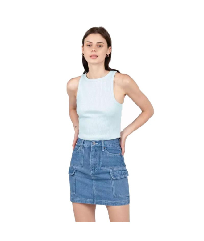 Camiseta Casual para Mulher Azul