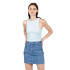 Camiseta Casual para Mulher Azul