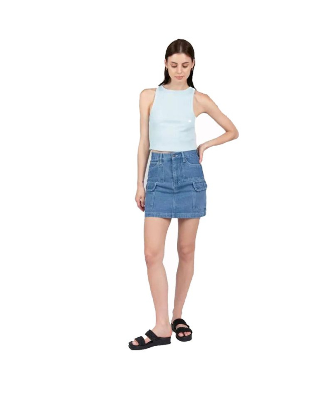 Camiseta Casual para Mulher Azul