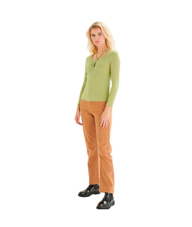 Calça 24Colours Mulher Marrom