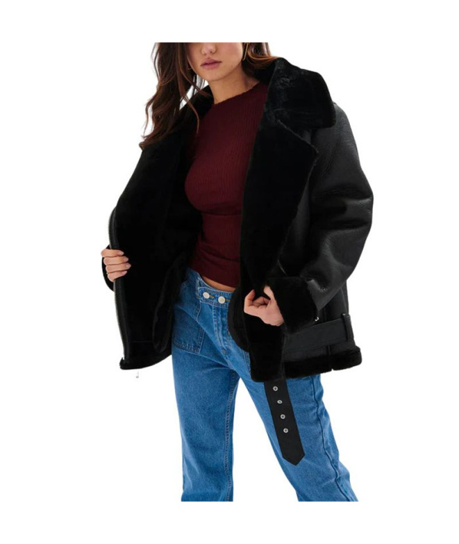 Chaqueta 24Colours Schwarz Mujer Negro