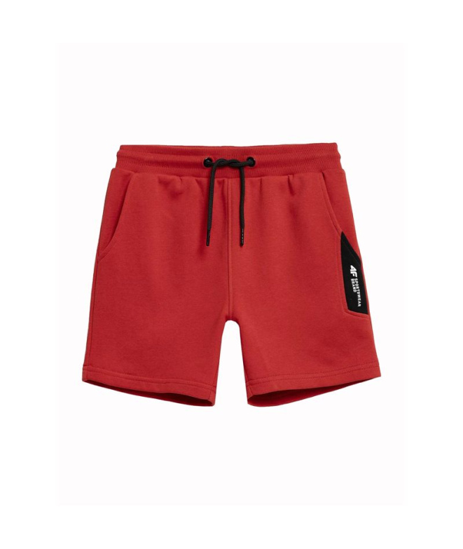 Calça 4F Shorts Cas M049 Menino Vermelho