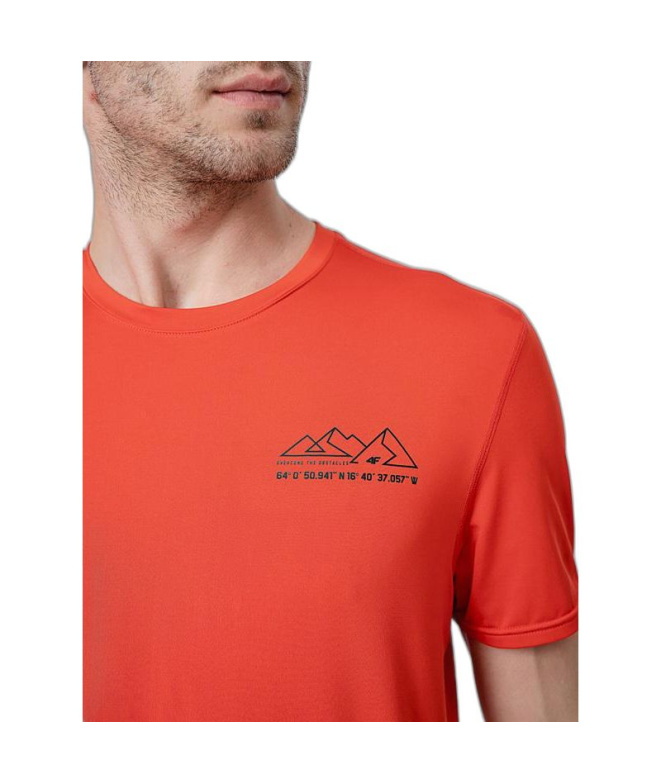 Camiseta de Montanha 4F Fnk M209 Homem Vermelho