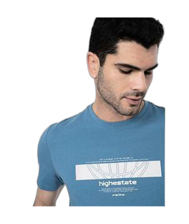 Camiseta 4F M304 Homem Azul