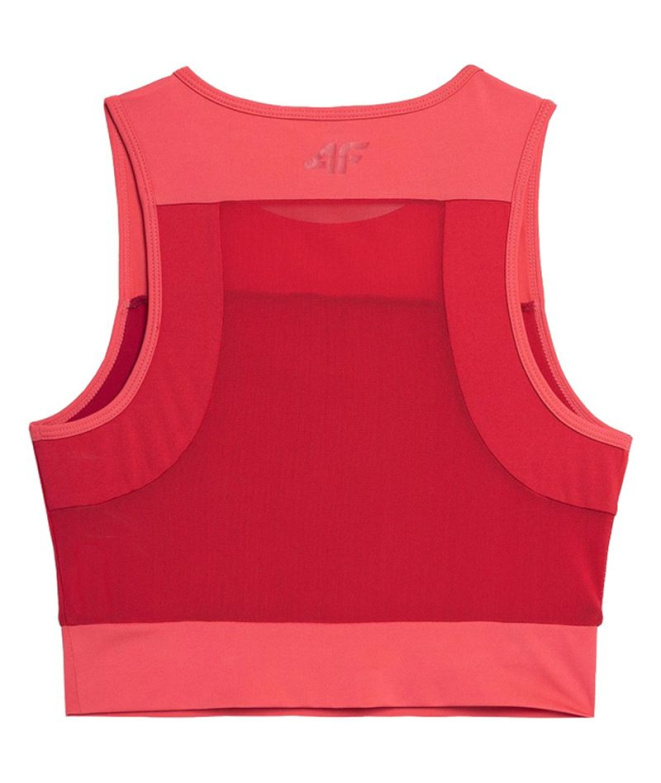 Top de treino 4F TSDF015 Mulher Vermelho
