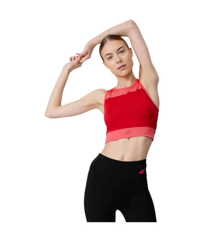 Haut d'entraînement 4F TSDF015 Femme Rouge