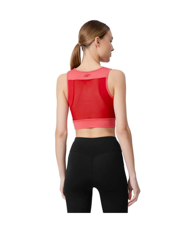 Top de treino 4F TSDF015 Mulher Vermelho