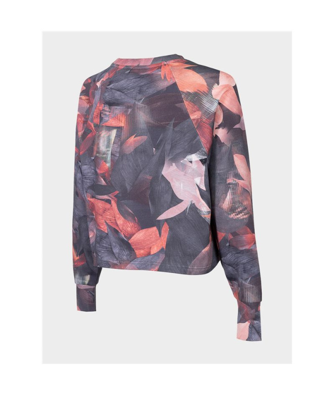 Camiseta de montanha 4F Crop Top preto Mulher