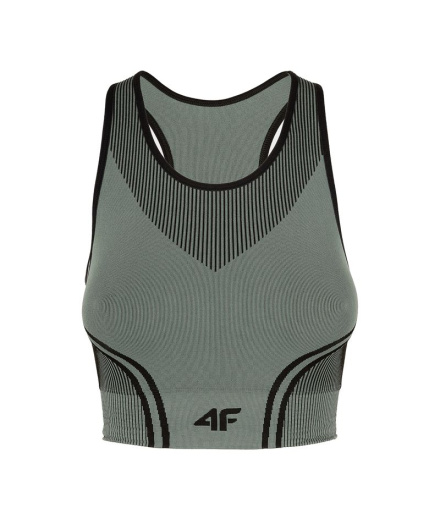 Sujetador deportivo de yoga 4F negro Mujer