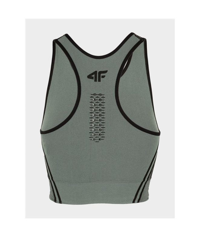 Sujetador deportivo de yoga 4F negro Mujer