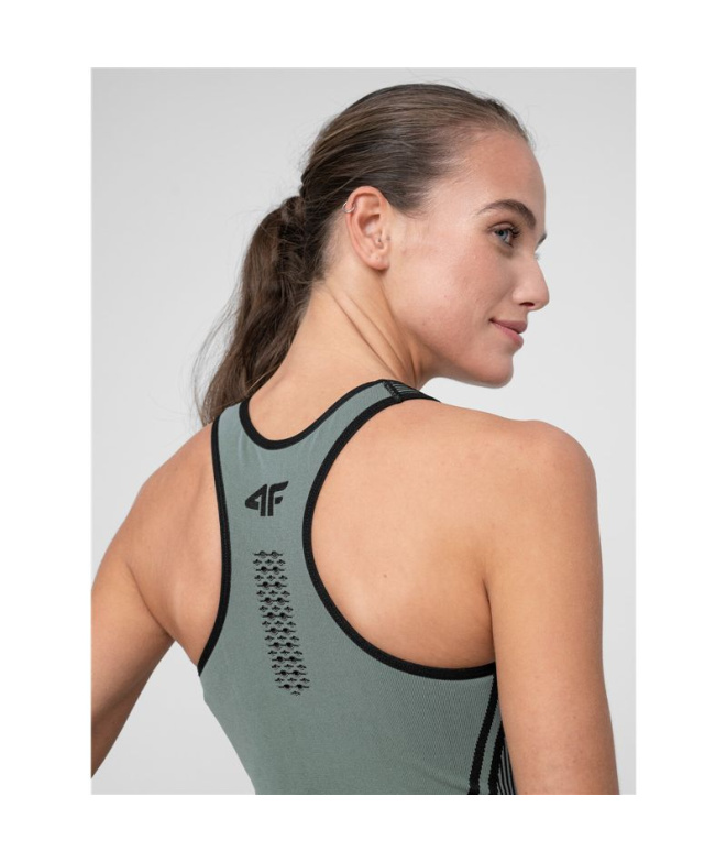 Sujetador deportivo de yoga 4F negro Mujer
