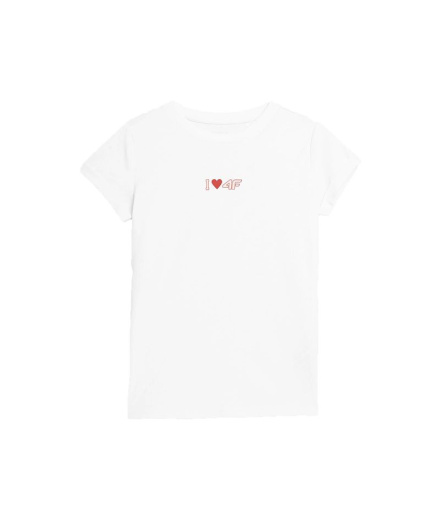 Camiseta 4F JTSD005 Niña blanco