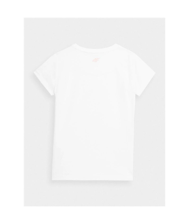 T-shirt 4F JTSD005 Fille blanc